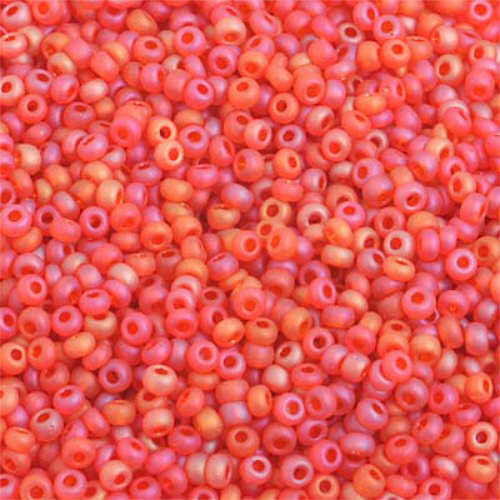 Preciosa 10/0 Rocaille Seed Beads - SB10-91030M - Transparent Orange AB Matt