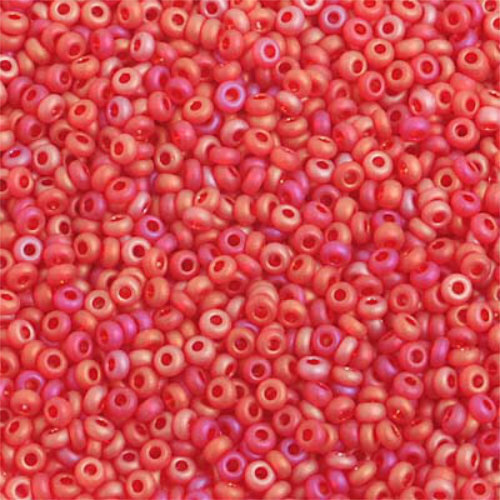 Preciosa 10/0 Rocaille Seed Beads - SB10-91090M - Transparent Red AB Matt