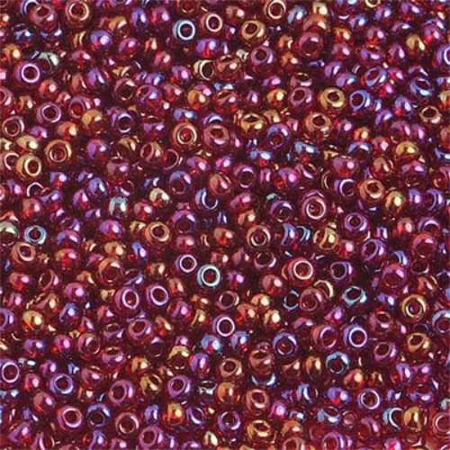 Preciosa 10/0 Rocaille Seed Beads - SB10-91120 - Transparent Iris Red