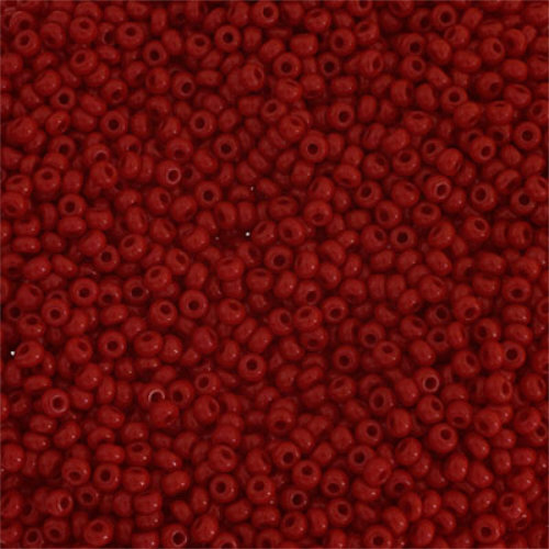 Preciosa 10/0 Rocaille Seed Beads - SB10-93210 - Opaque Medium Dark Red