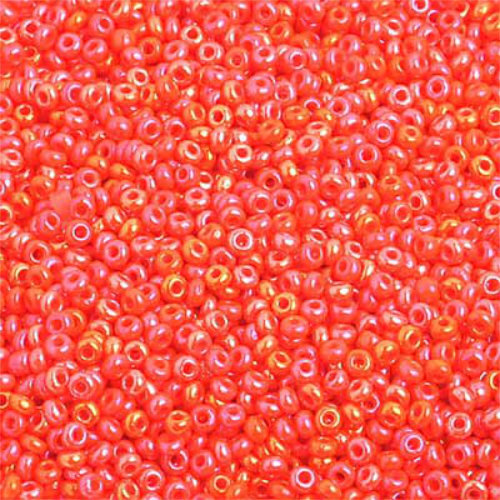 Preciosa 10/0 Rocaille Seed Beads - SB10-94140 - Opaque Orange AB