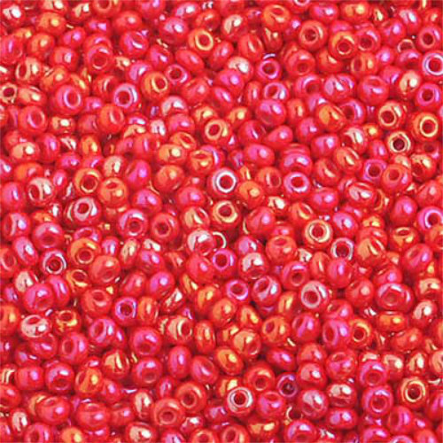 Preciosa 10/0 Rocaille Seed Beads - SB10-94190 - Opaque Medium Red AB