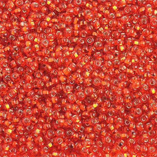 Preciosa 10/0 Rocaille Seed Beads - SB10-97030 - Silver Lined Orange