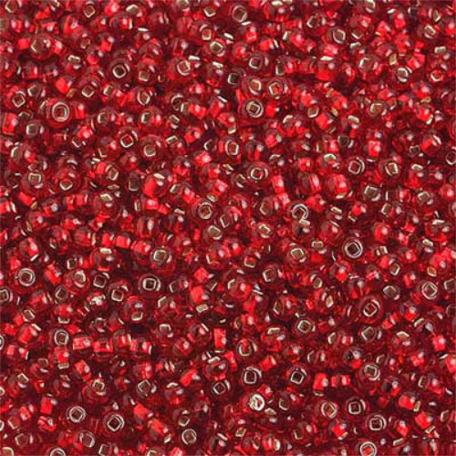 Preciosa 10/0 Rocaille Seed Beads - SB10-97090 - Silver Lined Red