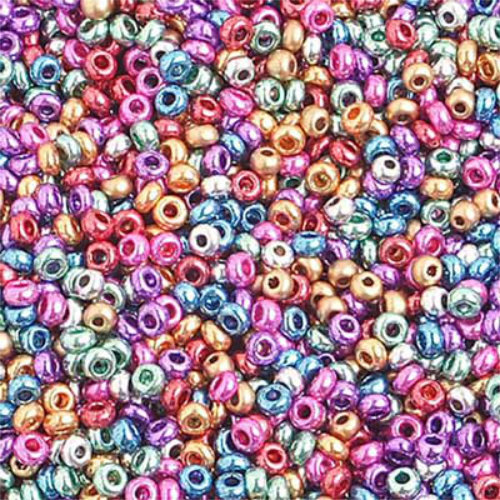 Preciosa 10/0 Rocaille Seed Beads - SB10-MIX-MM - Metallic Multi