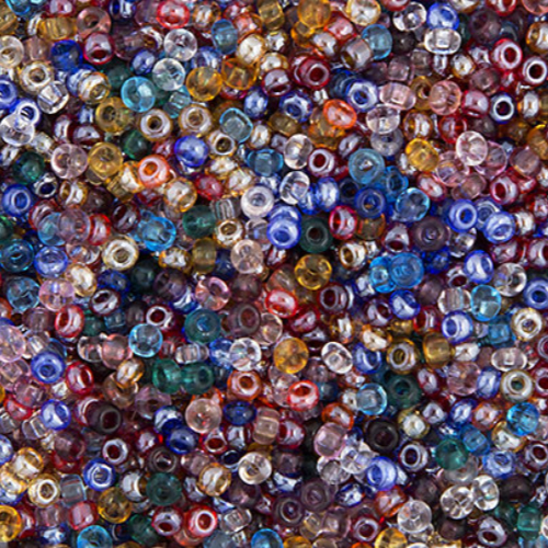 Preciosa 10/0 Rocaille Seed Beads - SB10-MIX-TM - Transparent Multi