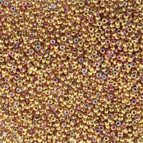 Preciosa 11/0 Rocaille Seed Beads - SB11-00030-35000AB - 24K Gold AB Plate