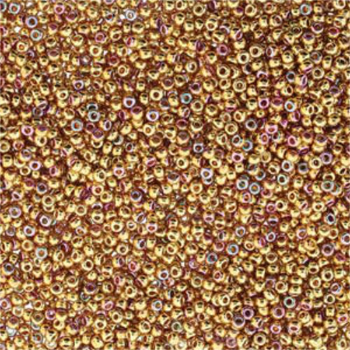 Preciosa 11/0 Rocaille Seed Beads - SB11-00030-35000AB - 24K Gold AB Plate