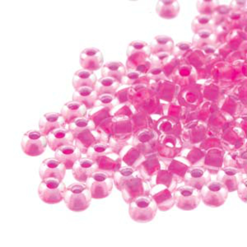 Preciosa 11/0 Rocaille Seed Beads - SB11-08777 - Neon Pink Lined Crystal