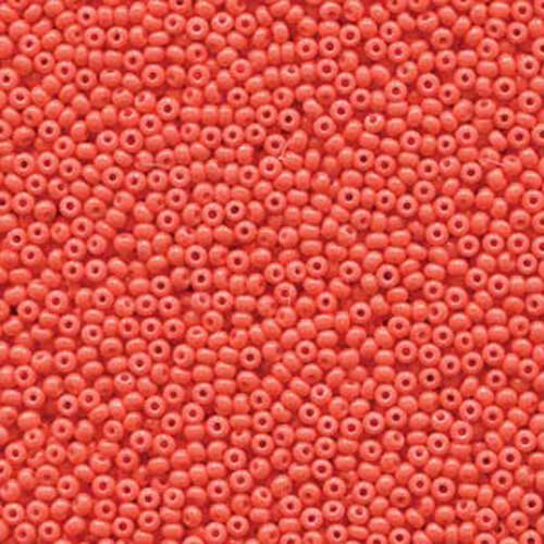 Preciosa 11/0 Rocaille Seed Beads - SB11-09351 - Opaque Coral Sol Gel