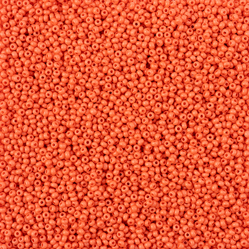 Preciosa 11/0 Rocaille Seed Beads - SB11-16A91M - Matte Orange - Terra Intensive