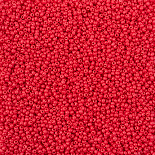 Preciosa 11/0 Rocaille Seed Beads - SB11-16A98M - Matte Red - Terra Intensive