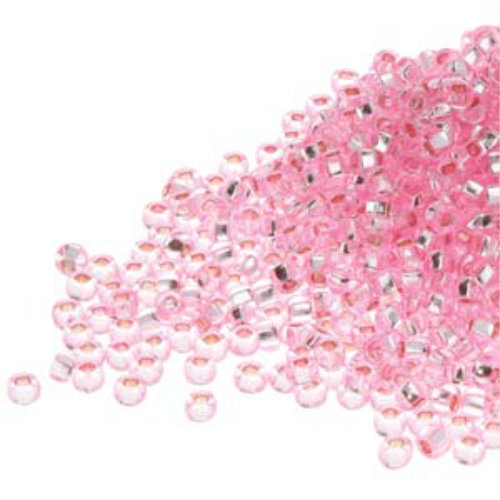 Preciosa 11/0 Rocaille Seed Beads - SB11-18273 - Silver Lined Dyed Pink