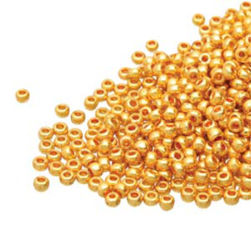 Preciosa 11/0 Rocaille Seed Beads - SB11-18304 - Metallic Gold