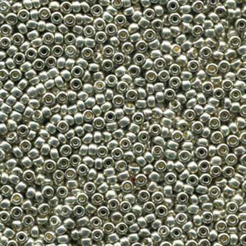 Preciosa 11/0 Rocaille Seed Beads - SB11-18503 - Terra Metallic Silver