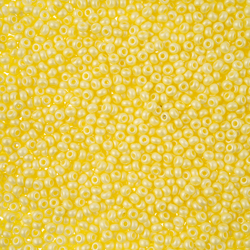 Preciosa 11/0 Rocaille Seed Beads - SB11-22001 - Chalk Light Yellow - PermaLux