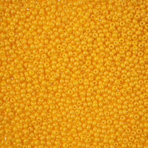 Preciosa 11/0 Rocaille Seed Beads - SB11-22002 - Chalk Dark Yellow - PermaLux