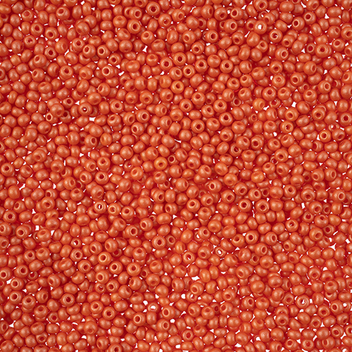 Preciosa 11/0 Rocaille Seed Beads - SB11-22004 - Chalk Orange - PermaLux