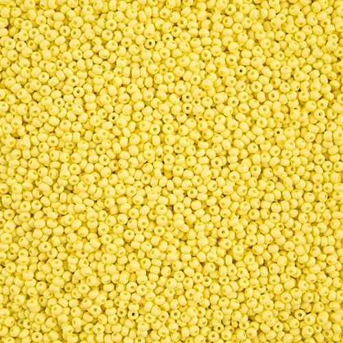 Preciosa 11/0 Rocaille Seed Beads - SB11-22M01 - Matte Chalk Light Yellow - PermaLux