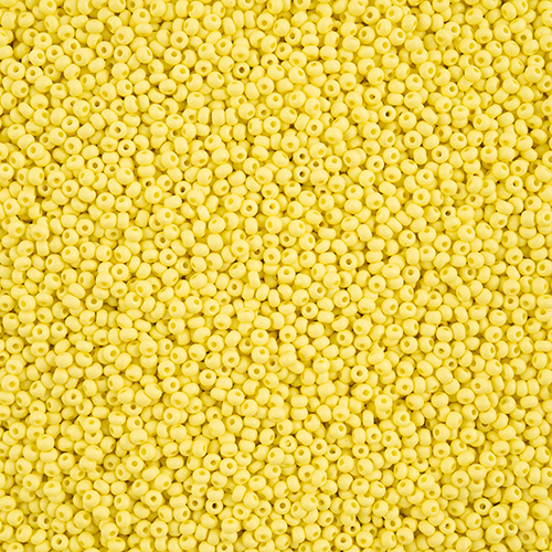 Preciosa 11/0 Rocaille Seed Beads - SB11-22M01 - Matte Chalk Light Yellow - PermaLux