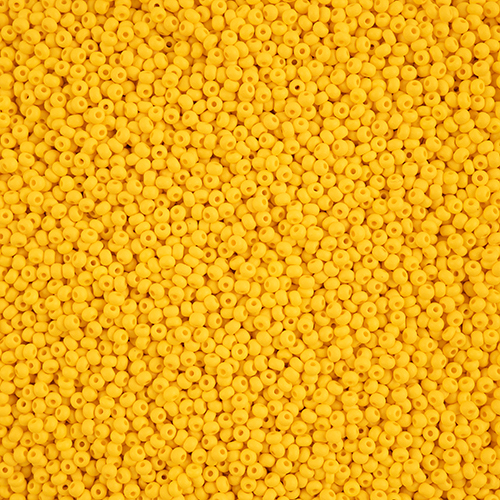 Preciosa 11/0 Rocaille Seed Beads - SB11-22M02 - Matte Chalk Dark Yellow - PermaLux