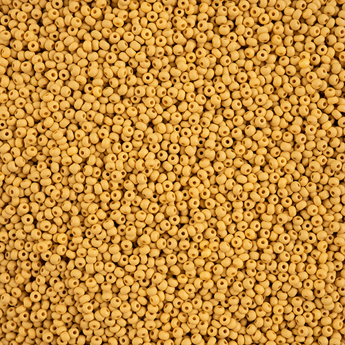 Preciosa 11/0 Rocaille Seed Beads - SB11-22M03 - Matte Chalk Yellow-Brown - PermaLux