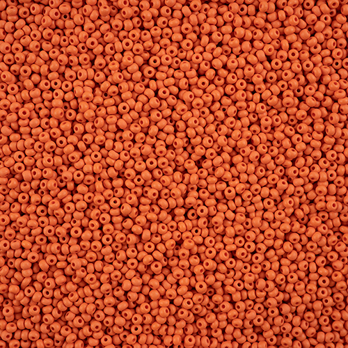 Preciosa 11/0 Rocaille Seed Beads - SB11-22M04 - Matte Chalk Orange - PermaLux