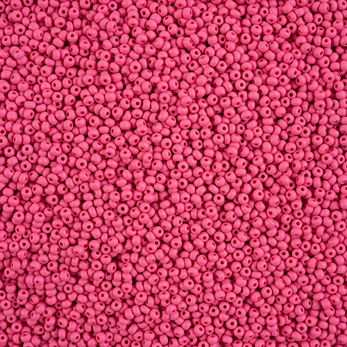 Preciosa 11/0 Rocaille Seed Beads - SB11-22M11 - Matte Chalk Fuchsia - PermaLux