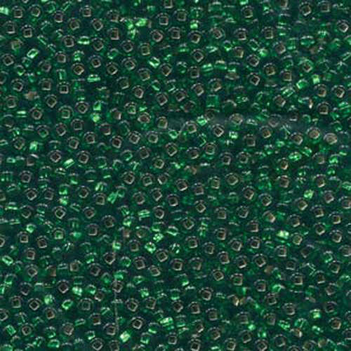 Preciosa 11/0 Rocaille Seed Beads - SB11-57060 - Silver Lined Green