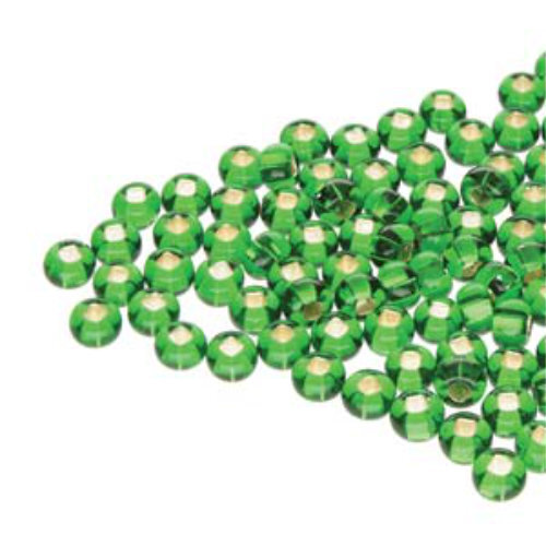 Preciosa 11/0 Rocaille Seed Beads - SB11-57120 - Silver Lined Medium Green