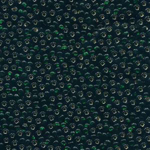 Preciosa 11/0 Rocaille Seed Beads - SB11-57150 - Silver Lined Dark Green