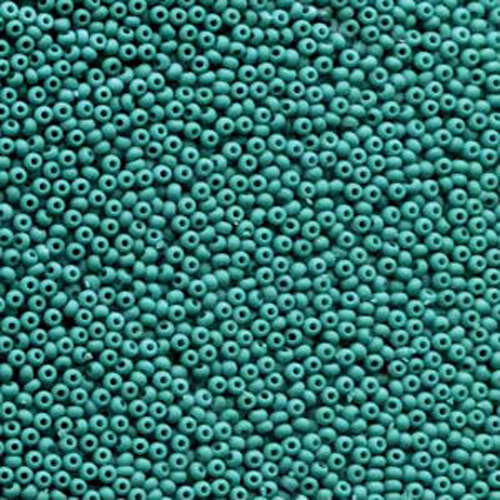 Preciosa 11/0 Rocaille Seed Beads - SB11-63130M - Matt Green Turquoise