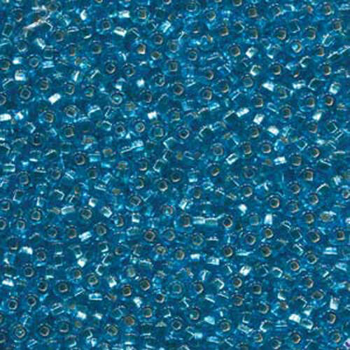 Preciosa 11/0 Rocaille Seed Beads - SB11-67010 - Silver Lined Aqua