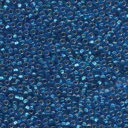 Preciosa 11/0 Rocaille Seed Beads - SB11-67159 - Silver Lined Dark Aqua AB