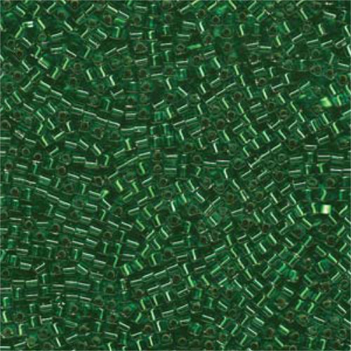 Miyuki 1.8mm (SB18) Square Bead - SB18-16 - Silver Lined Green