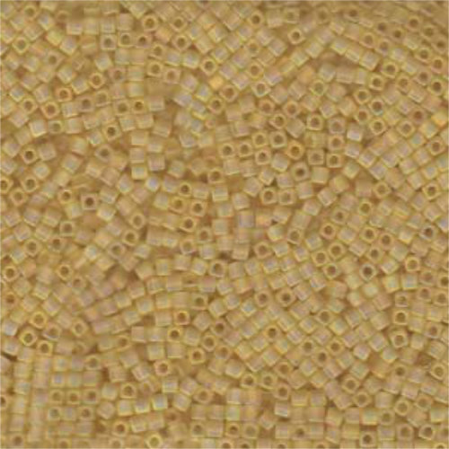 Miyuki 1.8mm (SB18) Square Bead - SB18-132FR - Matte Transparent Light Topaz