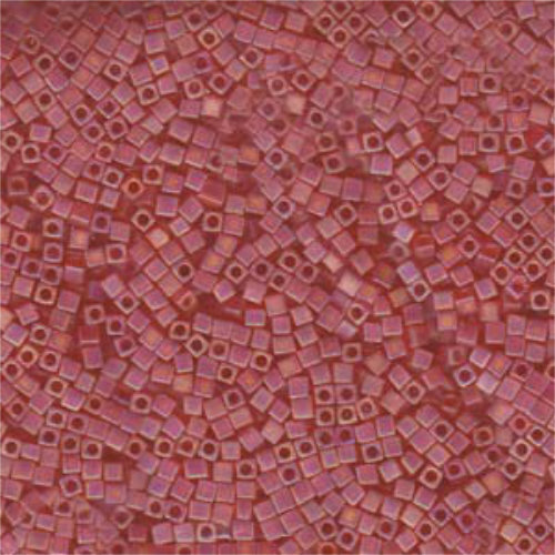 Miyuki 1.8mm (SB18) Square Bead - SB18-140FR - Matte Transparent Red Orange