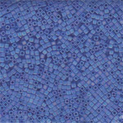 Miyuki 1.8mm (SB18) Square Bead - SB18-150FR - Matte Transparent Sapphire AB