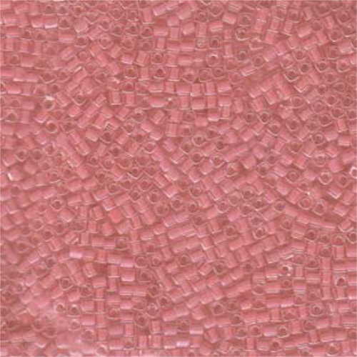 Miyuki 1.8mm (SB18) Square Bead - SB18-204 - Baby Pink Lined Crystal