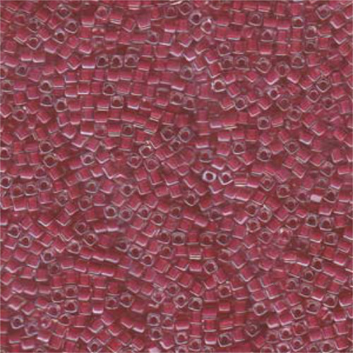 Miyuki 1.8mm (SB18) Square Bead - SB18-208 - Carnation Pink Lined Crystal