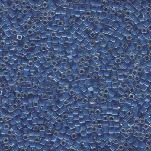 Miyuki 1.8mm (SB18) Square Bead - SB18-238 - Blue Lined Crystal
