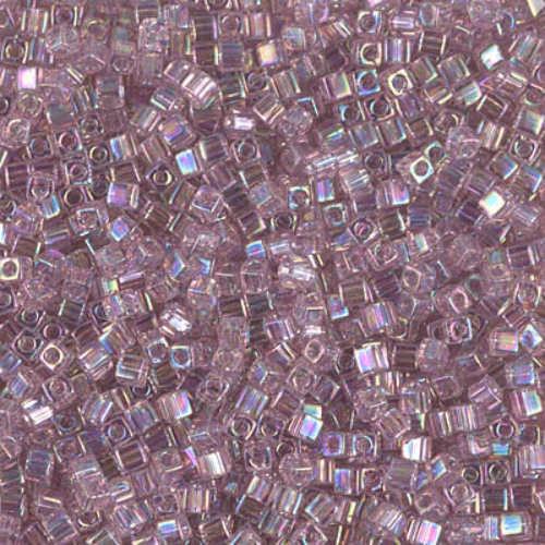 Miyuki 1.8mm (SB18) Square Bead - SB18-256 - Transparent Smoky Amethyst AB