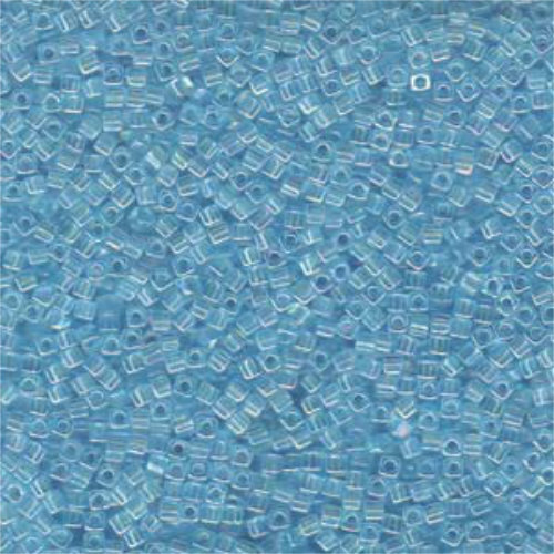 Miyuki 1.8mm (SB18) Square Bead - SB18-260 - Transparent Aqua AB