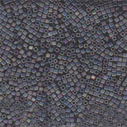Miyuki 1.8mm (SB18) Square Bead - SB18-401FR - Matte Black AB