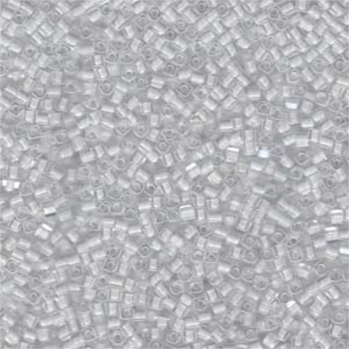Miyuki 1.8mm (SB18) Square Bead - SB18-1104 - White Lined Crystal