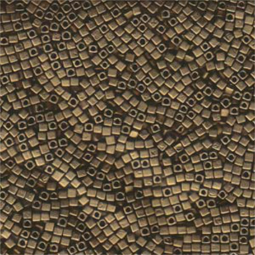 Miyuki 1.8mm (SB18) Square Bead - SB18-2006 - Matte Metallic Dark Bronze