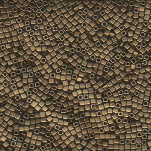 Miyuki 1.8mm (SB18) Square Bead - SB18-2006 - Matte Metallic Dark Bronze