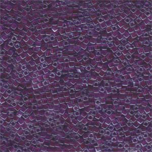 Miyuki 1.8mm (SB18) Square Bead - SB18-2651 - Fuchsia Lined Aqua AB