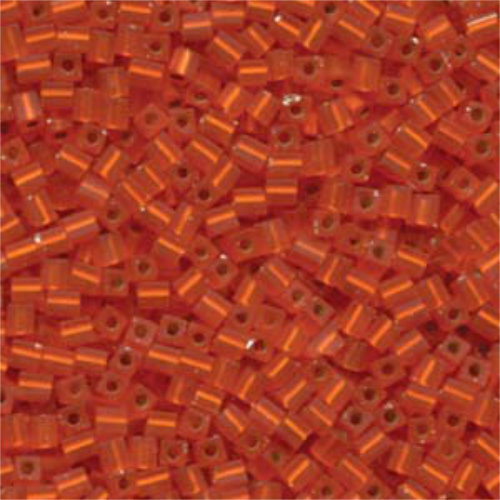 Miyuki 3mm (SB3) Square Bead - SB3-8F - Silver Lined Orange