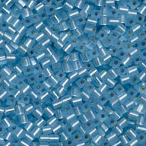 Miyuki 3mm (SB3) Square Bead - SB3-18F - Matte Silver Lined Aqua